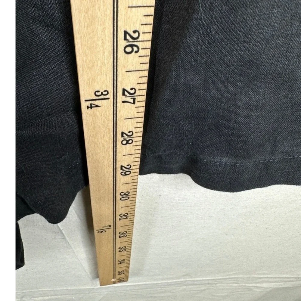 Zara Linen Button‎ Down Rompers Black Size Small